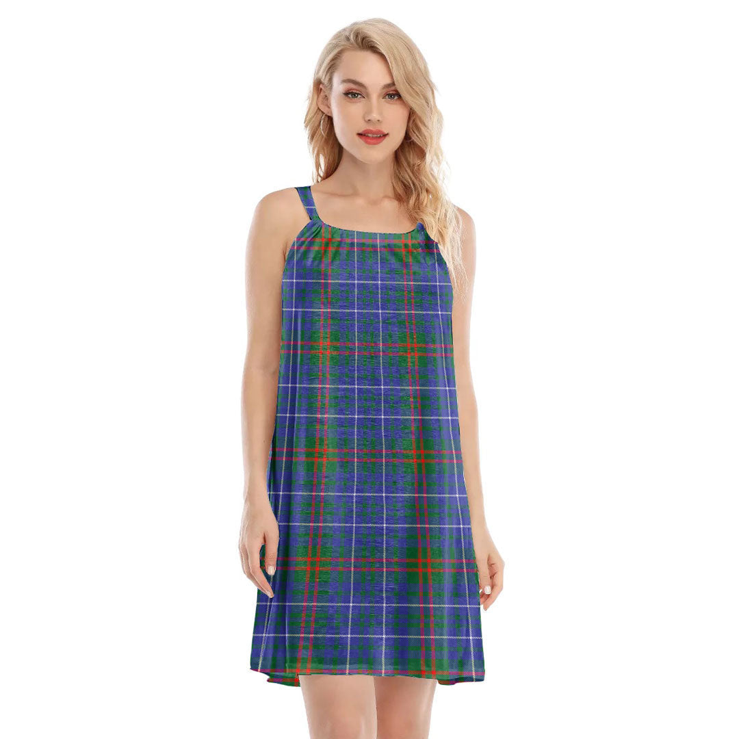 Edmonstone Tartan Plaid O-neck Cami Dress