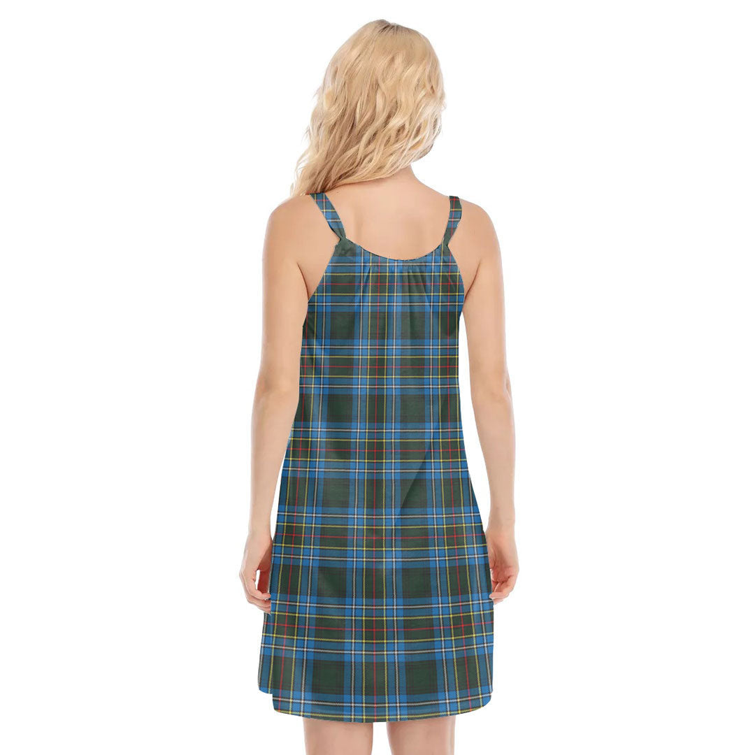 Cockburn Modern Tartan Crest O-neck Cami Dress