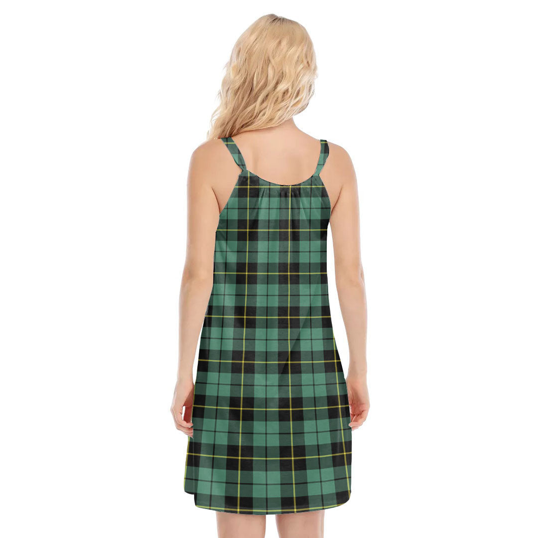 Wallace Hunting Ancient Tartan Crest O-neck Cami Dress