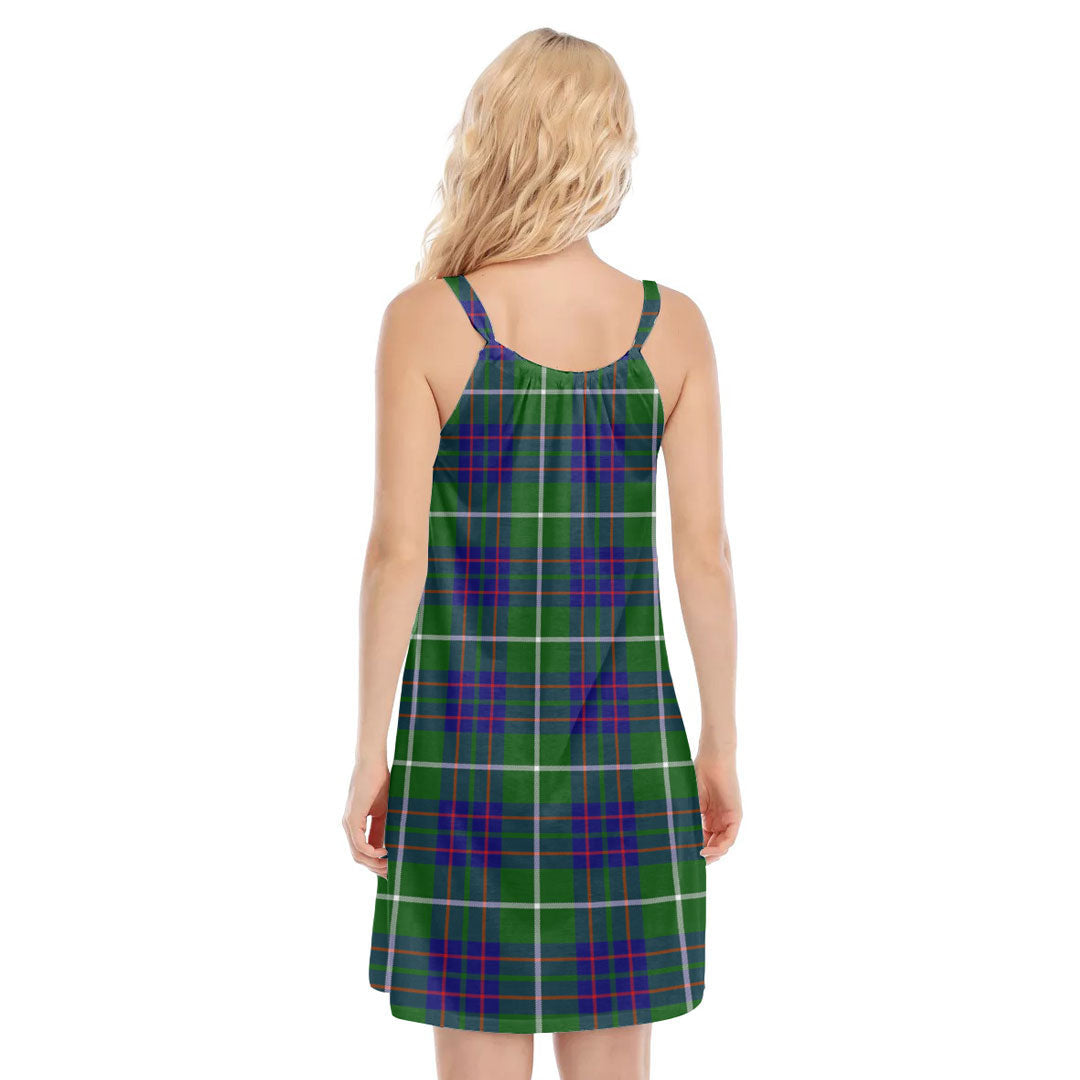 MacIntyre Hunting Modern Tartan Crest O-neck Cami Dress