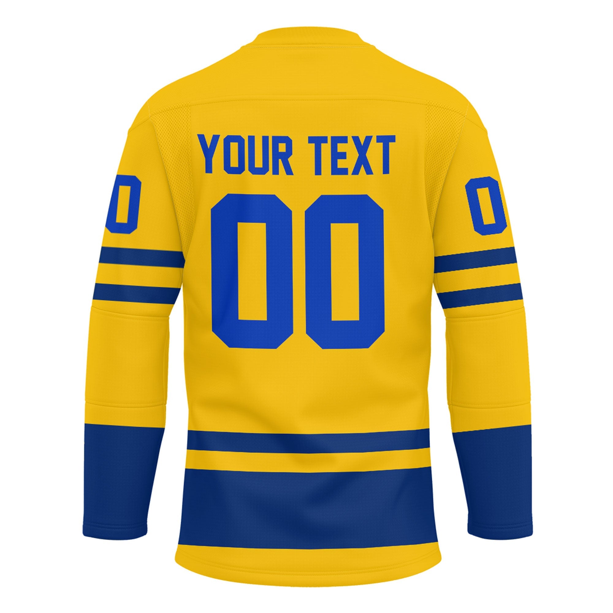 Custom Sweden Team Hockey Jersey Style Yellow Version Hockey Jersey