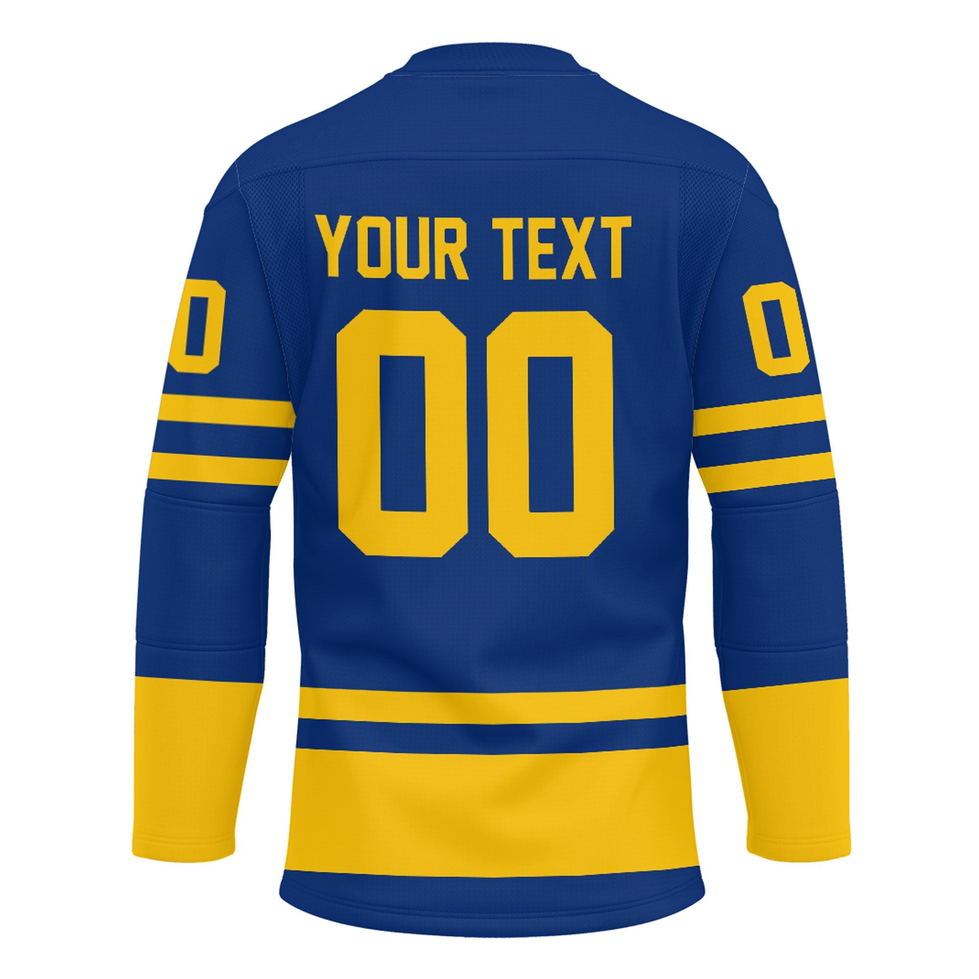 Custom Sweden Team Hockey Jersey Style Blue Version Hockey Jersey