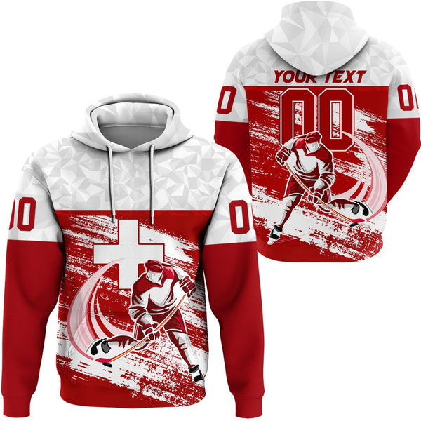 Custom Switzerland Hockey Jersey Style Special Hoodie