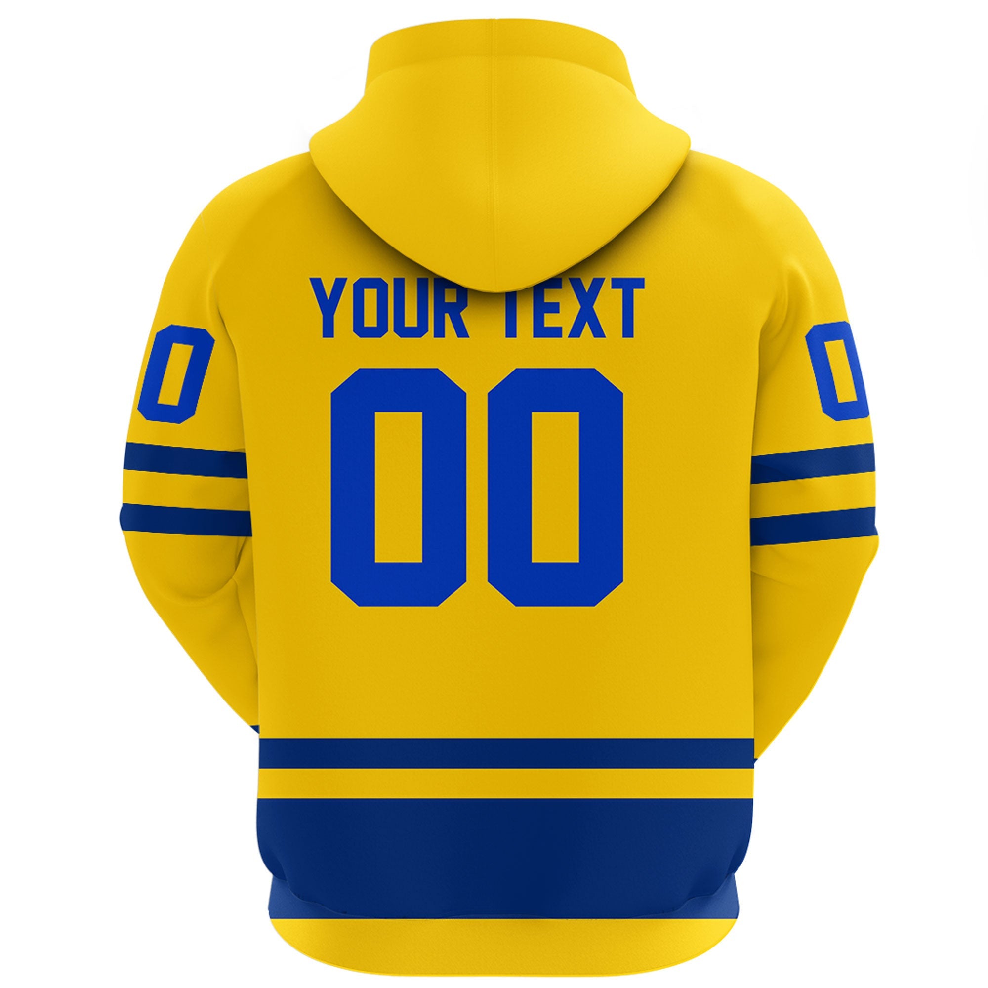 Custom Sweden Team Hockey Jersey Style Yellow Version Hoodie