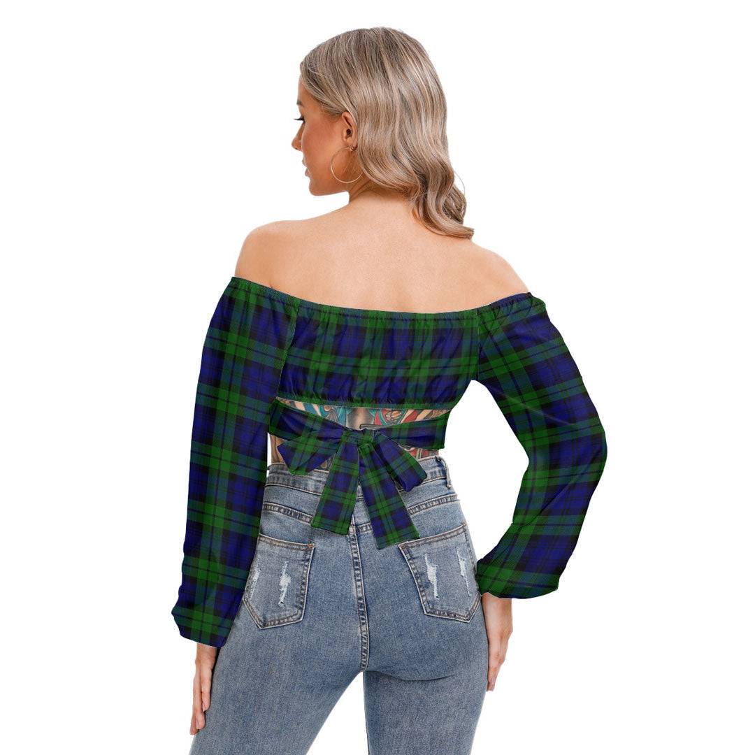 Campbell Modern Tartan Plaid Cropped Tube Top Long Sleeve