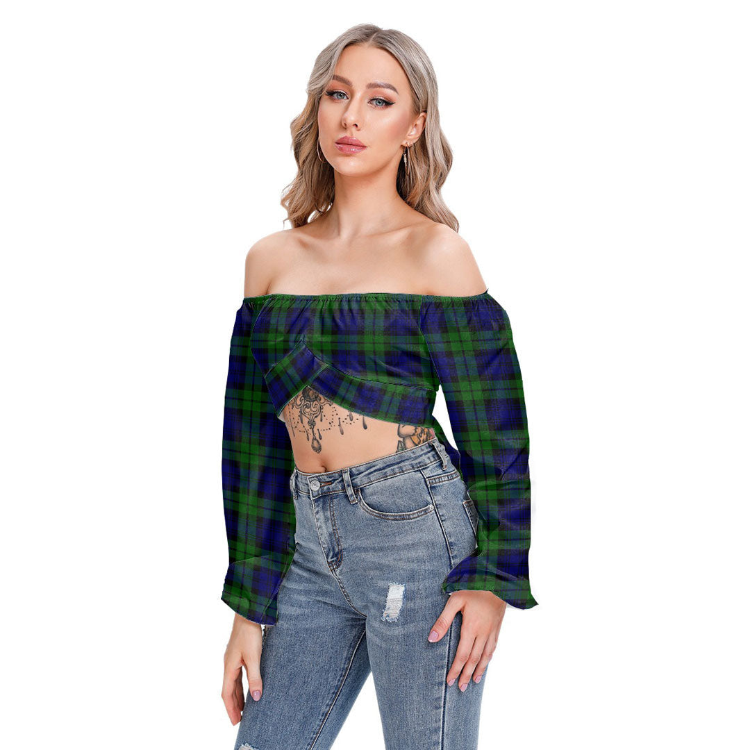 Campbell Modern Tartan Plaid Cropped Tube Top Long Sleeve