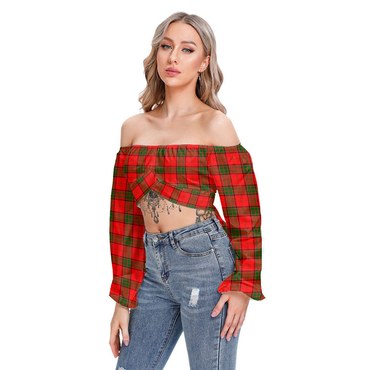 Adair Tartan Plaid Cropped Tube Top Long Sleeve