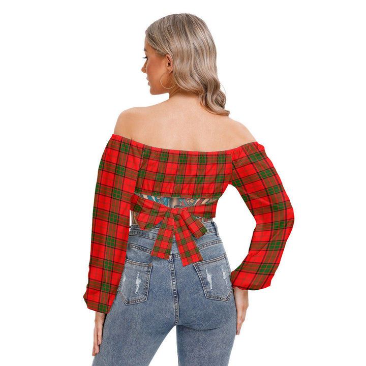 Adair Tartan Plaid Cropped Tube Top Long Sleeve