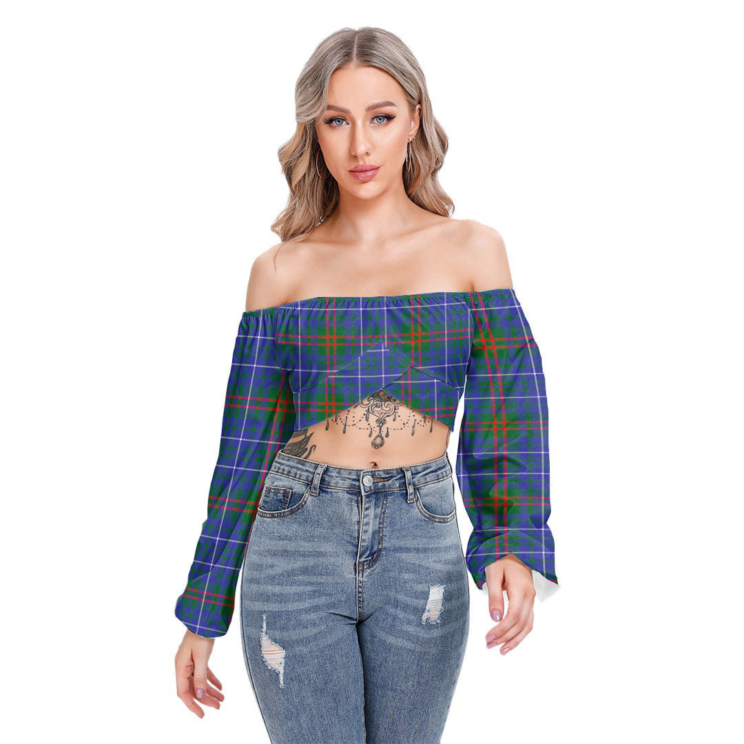 Edmonstone Tartan Plaid Cropped Tube Top Long Sleeve