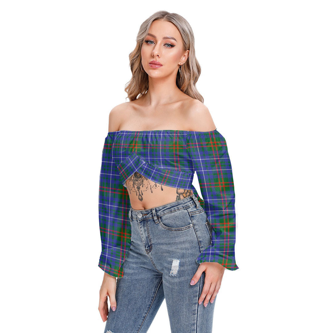 Edmonstone Tartan Plaid Cropped Tube Top Long Sleeve