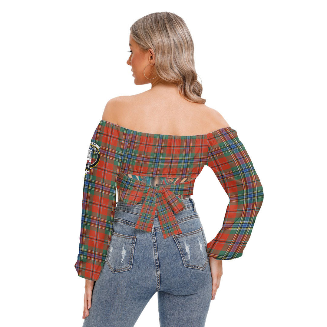 MacLean of Duart Ancient Tartan Crest Cropped Tube Top Long Sleeve