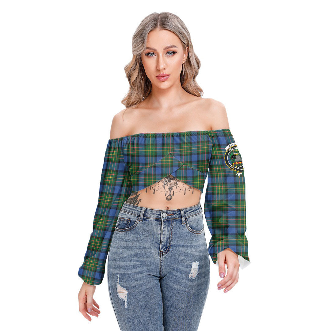 MacLaren Ancient Tartan Crest Cropped Tube Top Long Sleeve