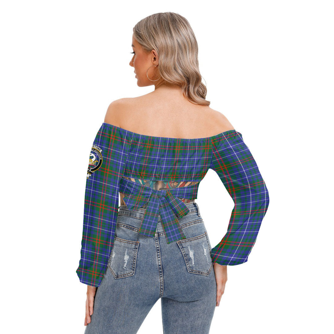 Edmonstone Tartan Crest Cropped Tube Top Long Sleeve