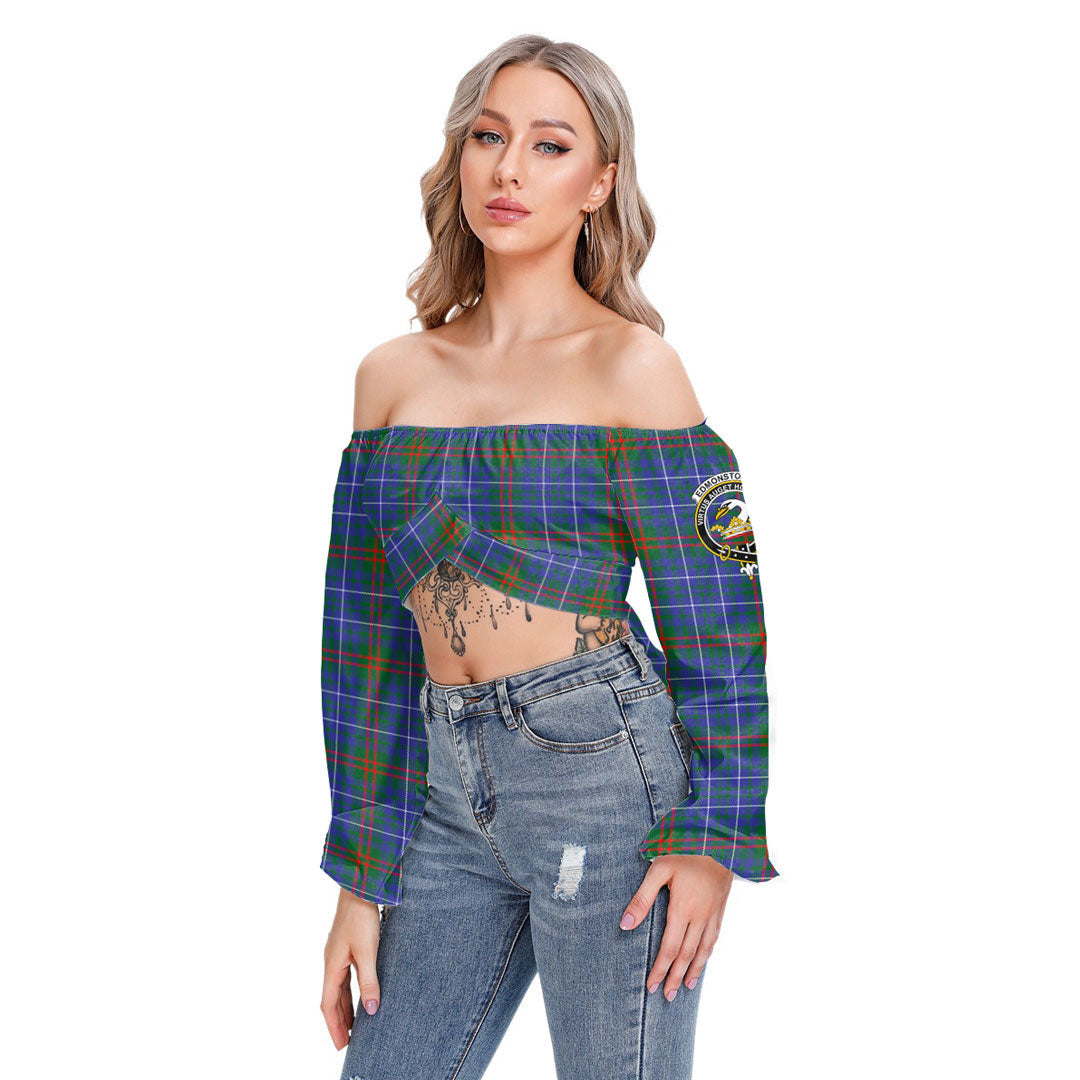 Edmonstone Tartan Crest Cropped Tube Top Long Sleeve