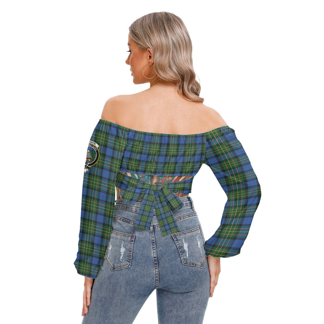 MacLaren Ancient Tartan Crest Cropped Tube Top Long Sleeve