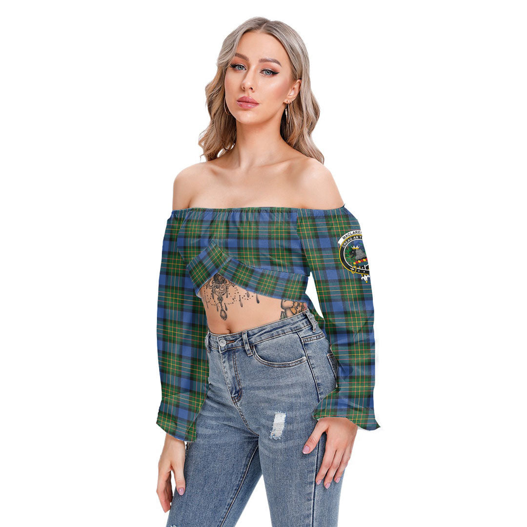 MacLaren Ancient Tartan Crest Cropped Tube Top Long Sleeve