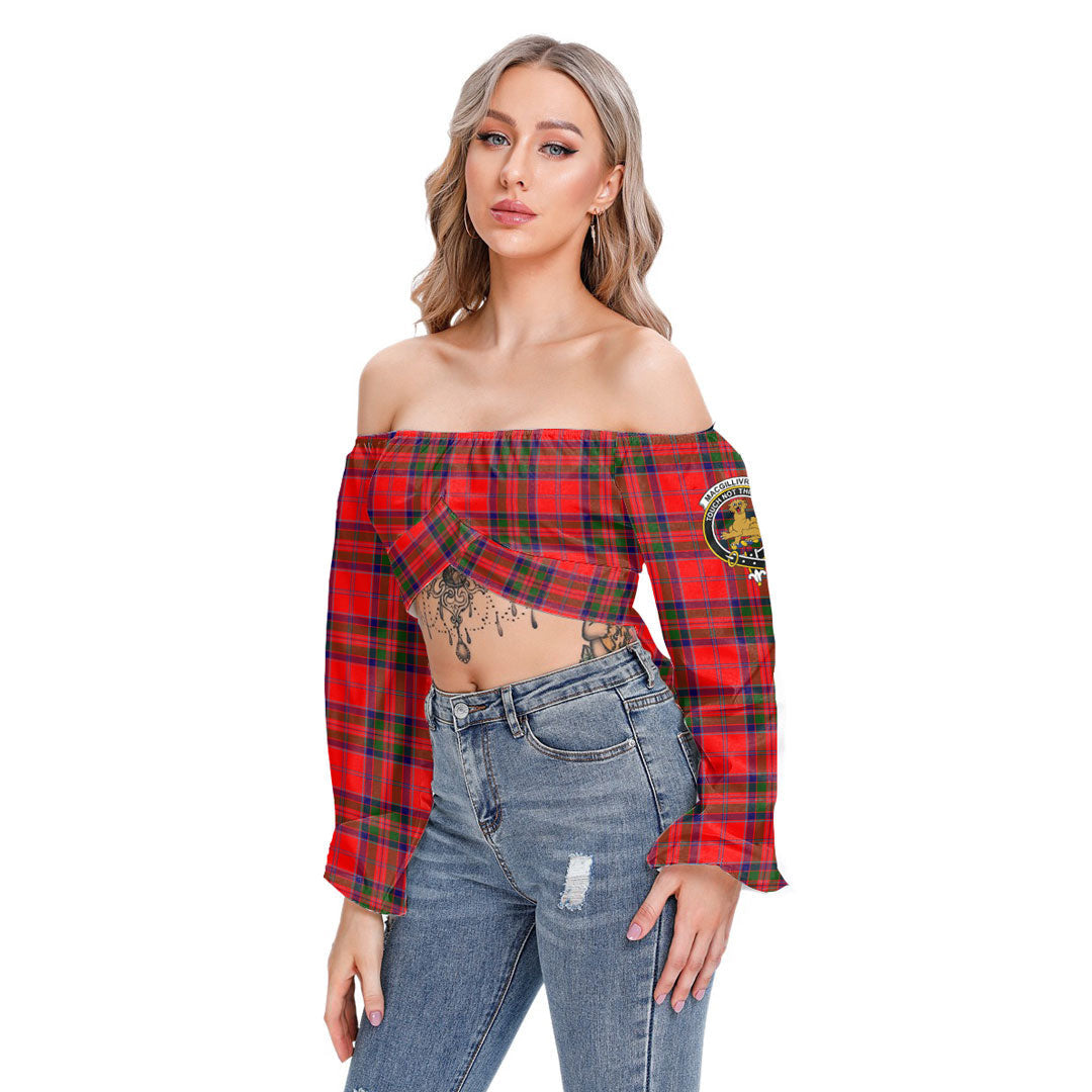 MacGillivray Modern Tartan Crest Cropped Tube Top Long Sleeve