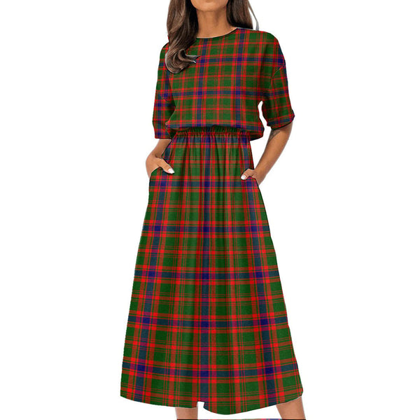 Nithsdale District Tartan Plaid Women's Elastic Waist Dress