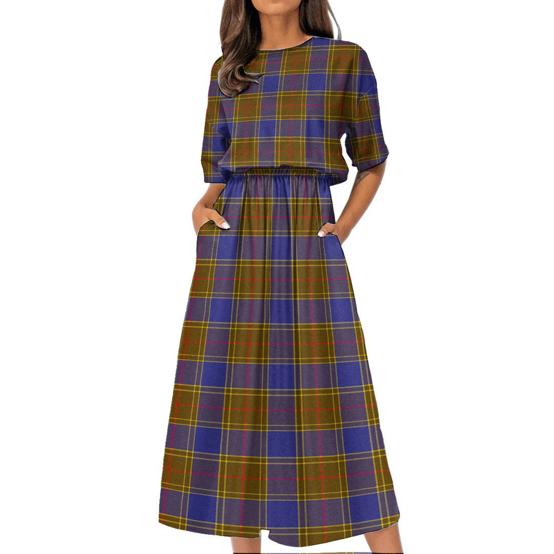 Balfour Modern Tartan Plaid Women's Elastic Waist Dress