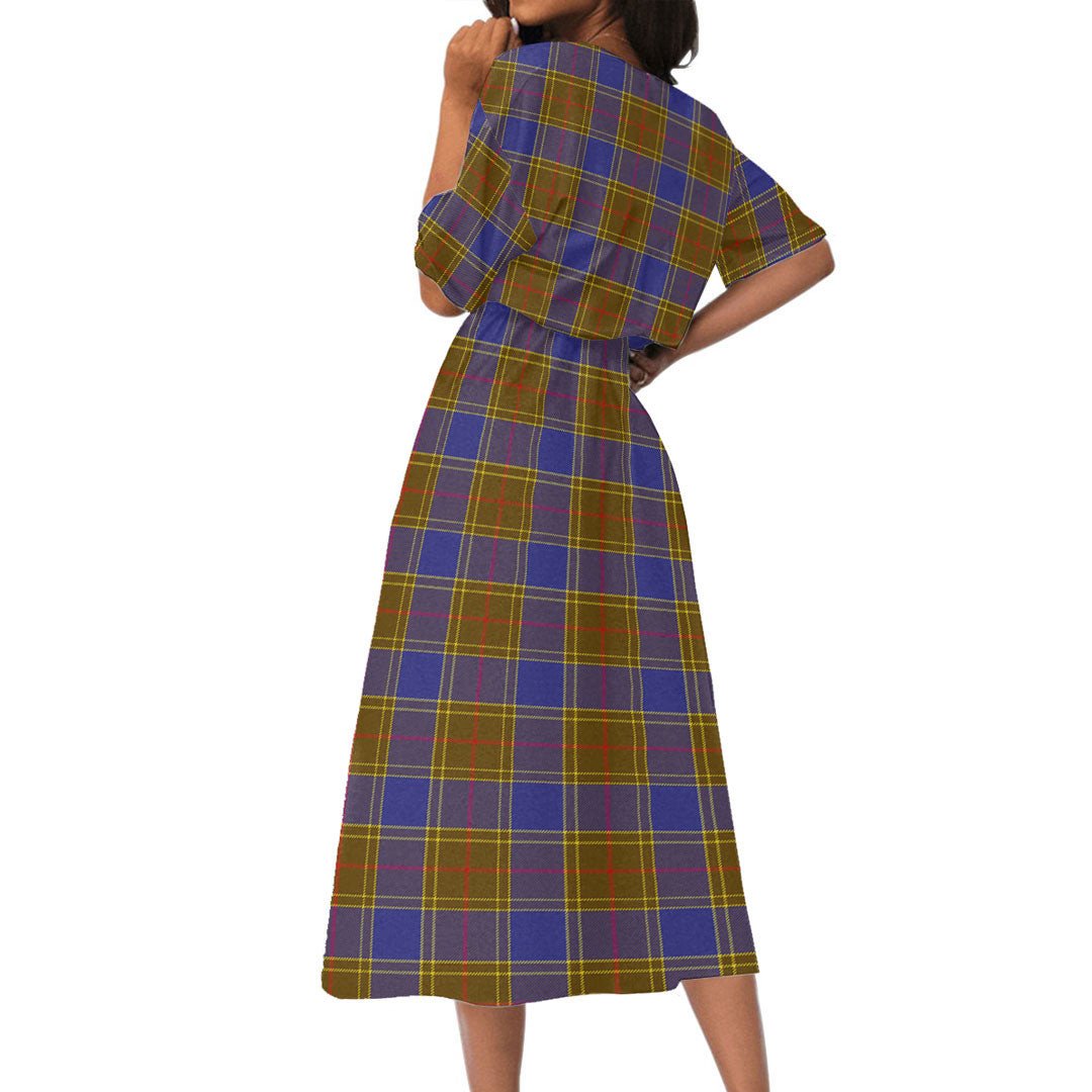 Balfour Modern Tartan Plaid Women's Elastic Waist Dress