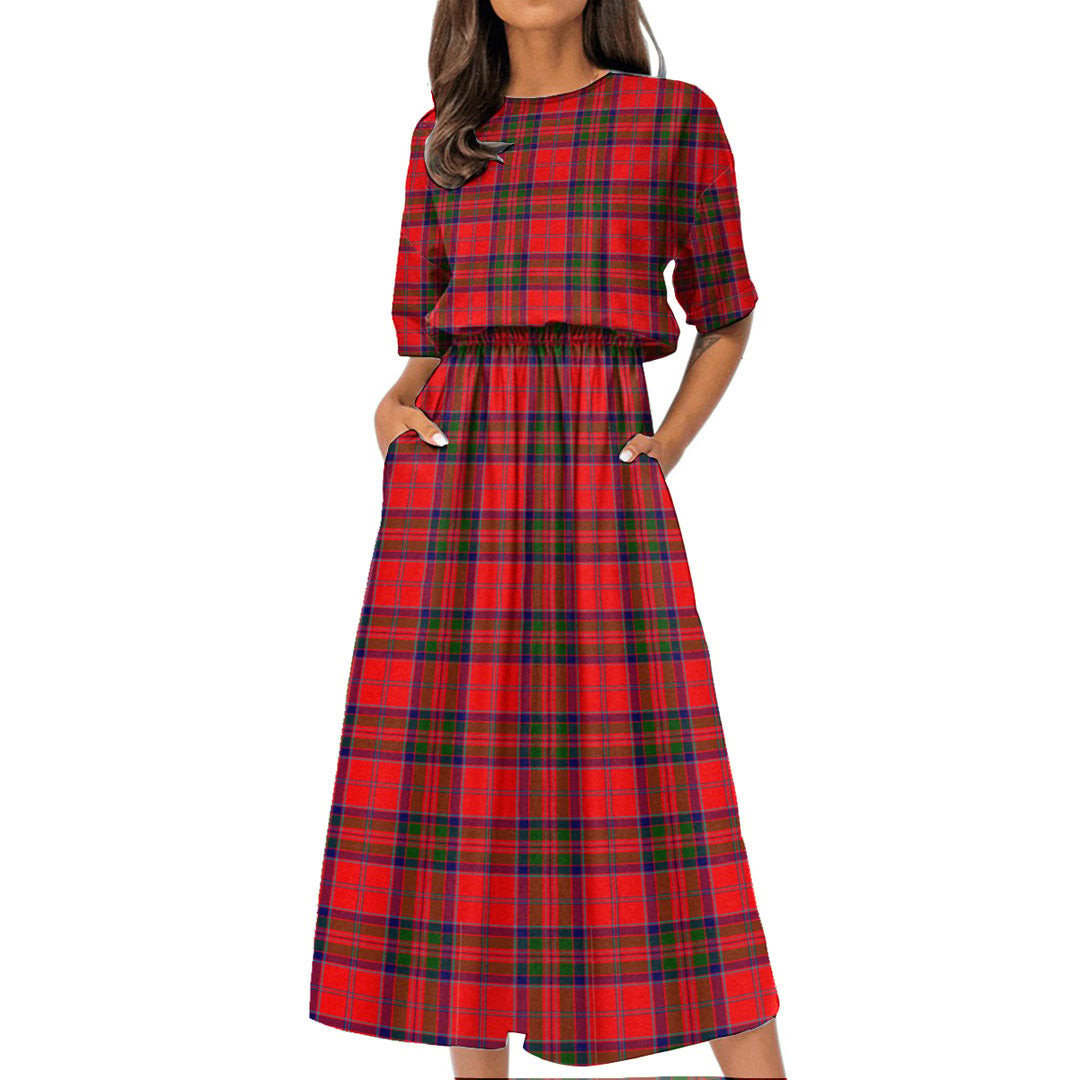 MacGillivray Modern Tartan Plaid Women's Elastic Waist Dress