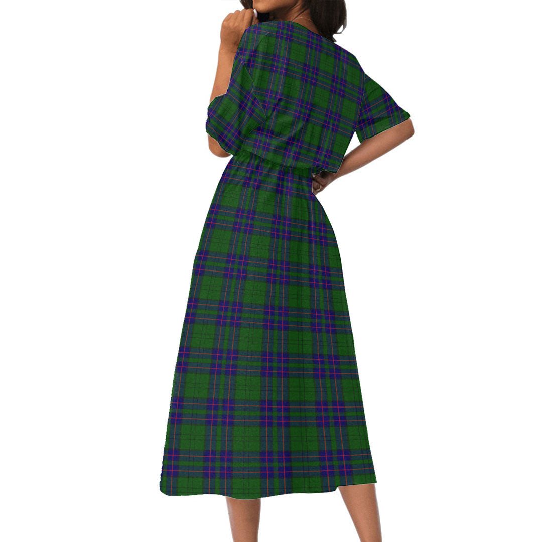 Lockhart Modern Tartan Plaid Women's Elastic Waist Dress