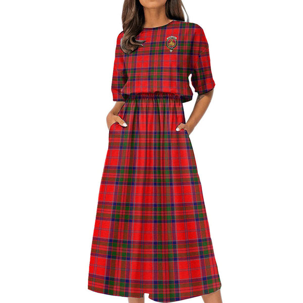 MacGillivray Modern Tartan Crest Women's Elastic Waist Dress