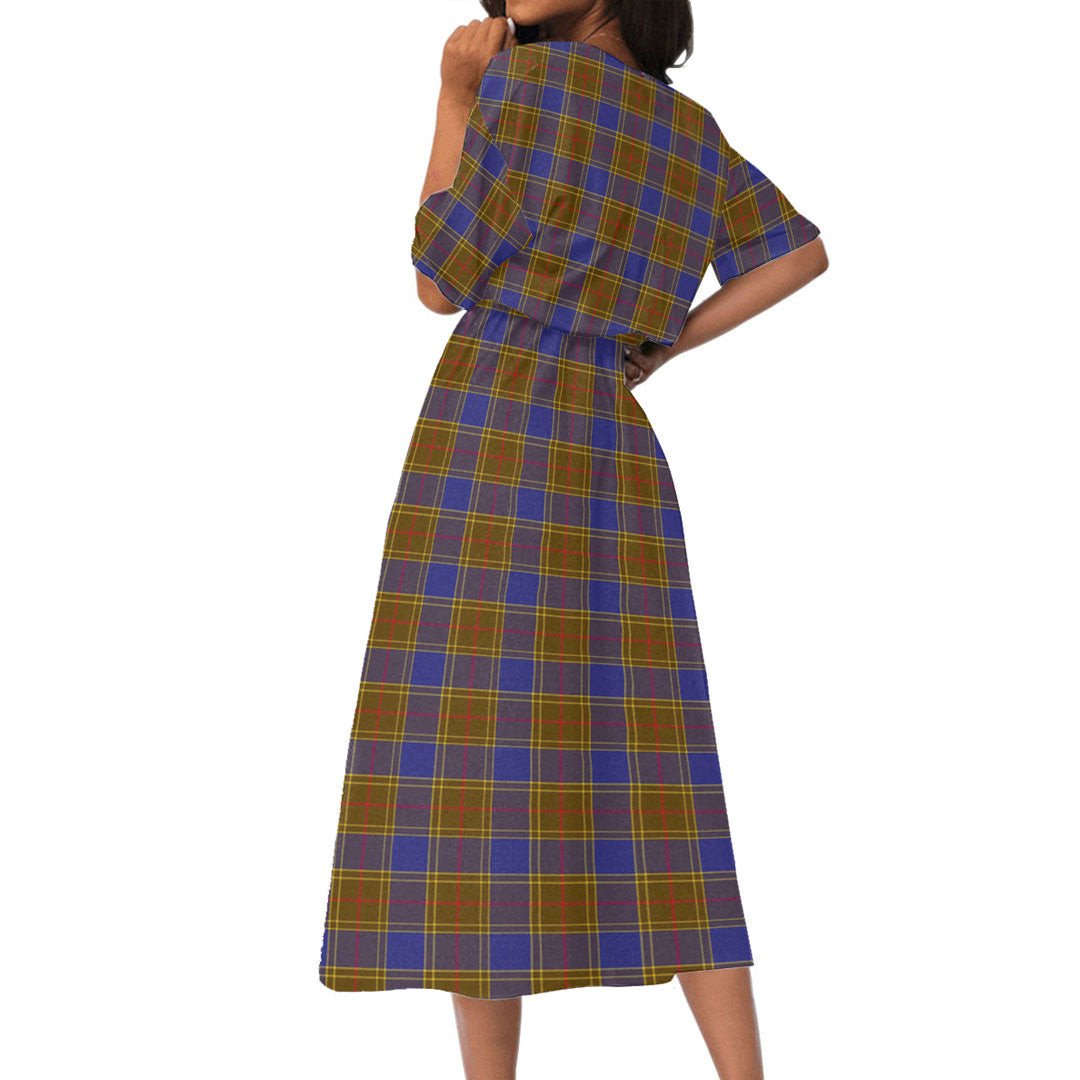 Balfour Modern Tartan Crest Women's Elastic Waist Dress