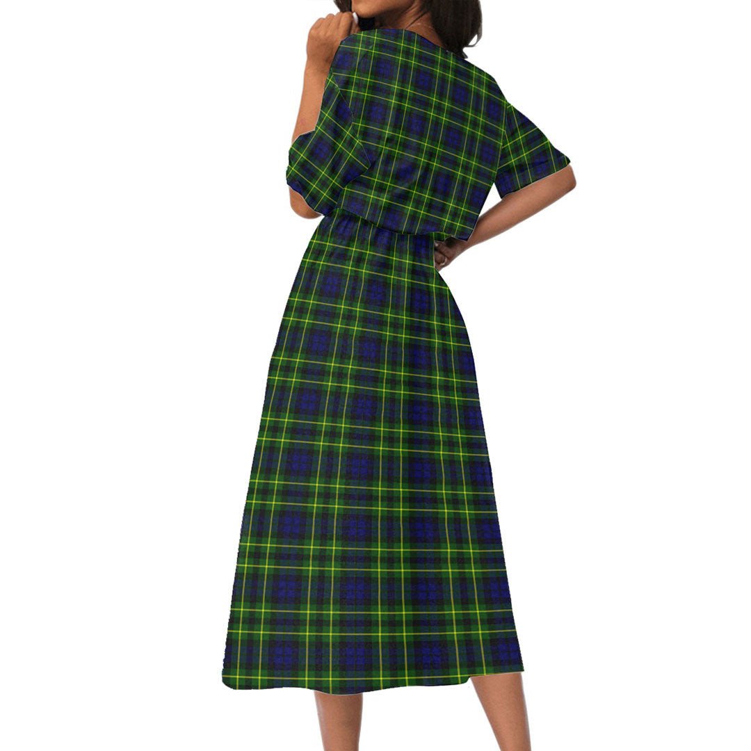 Campbell of Breadalbane Modern Tartan Crest Women's Elastic Waist Dress