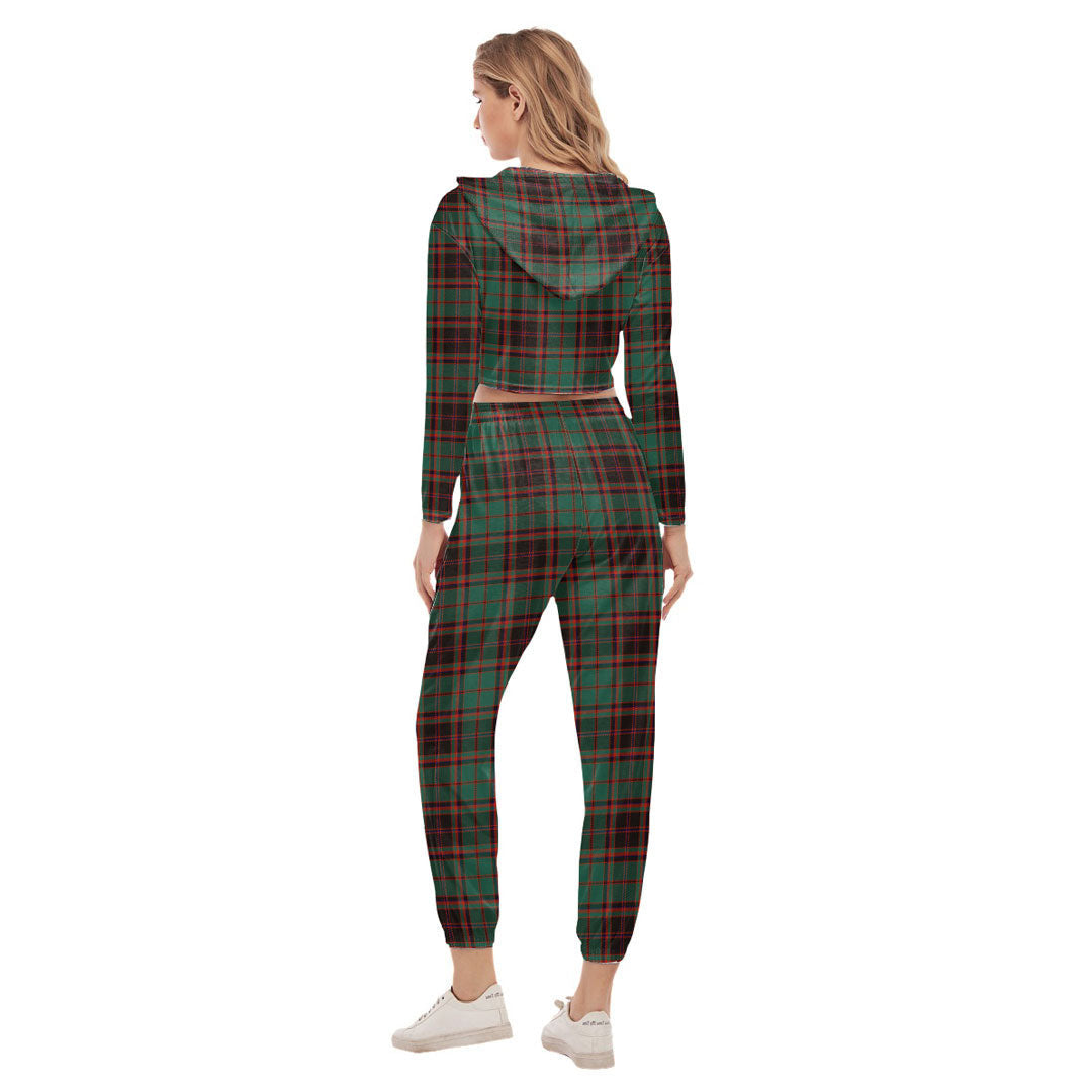 Buchan Ancient Tartan Plaid Crop Hoodie Sports Sets