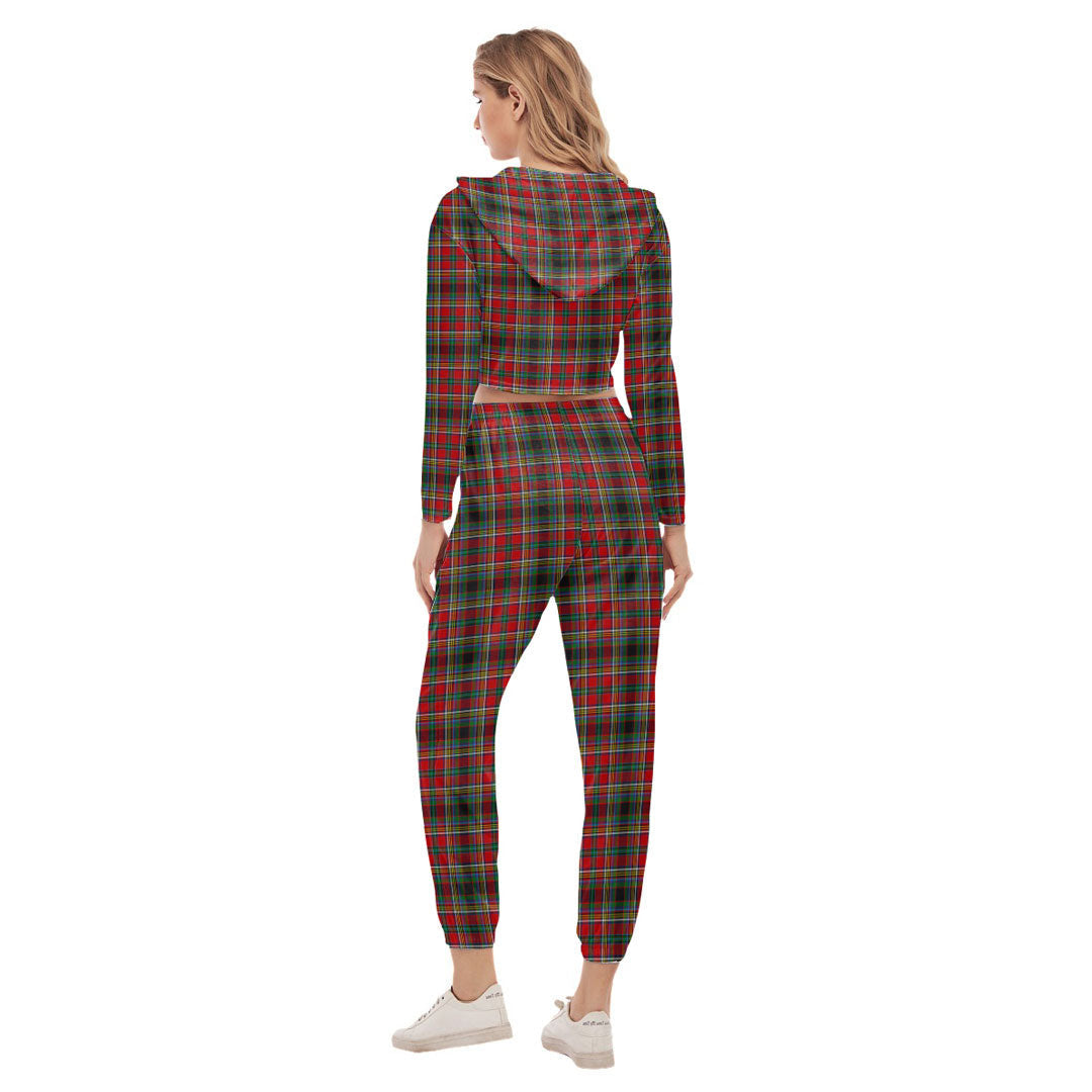 Anderson of Arbrake Tartan Plaid Crop Hoodie Sports Sets