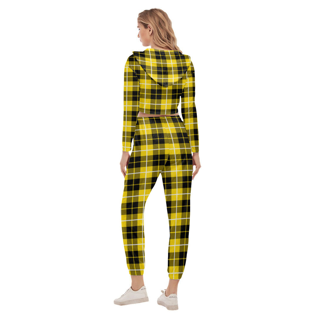 Barclay Dress Modern Tartan Plaid Crop Hoodie Sports Sets