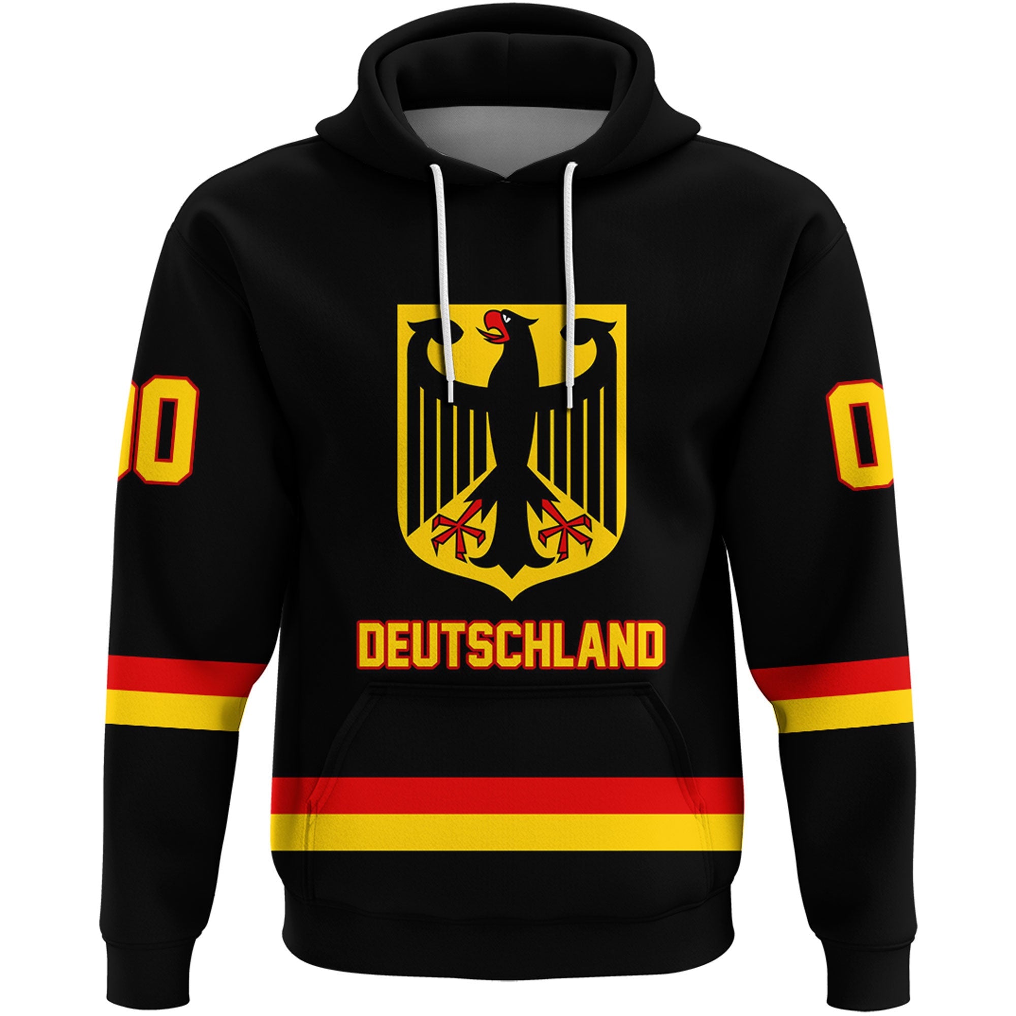 Custom Germany Hockey Jersey Style Hoodie