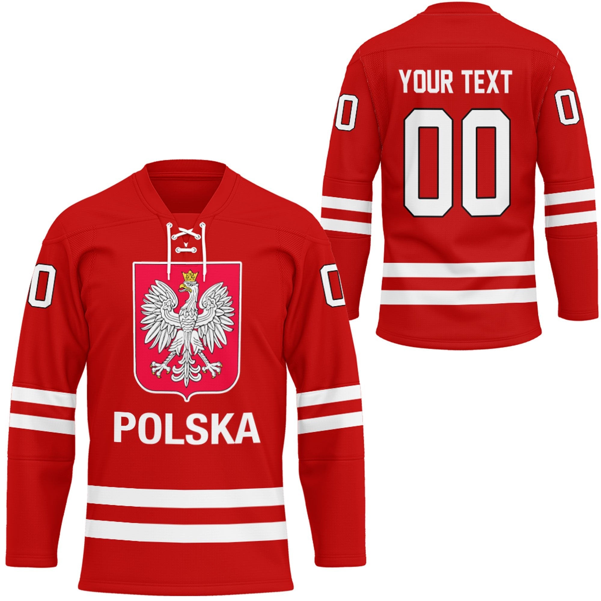 Custom Poland Hockey Jersey Style Hockey Jersey