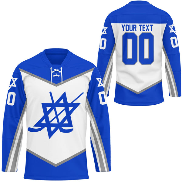 Custom Israel Team Hockey Jersey Style Hockey Jersey