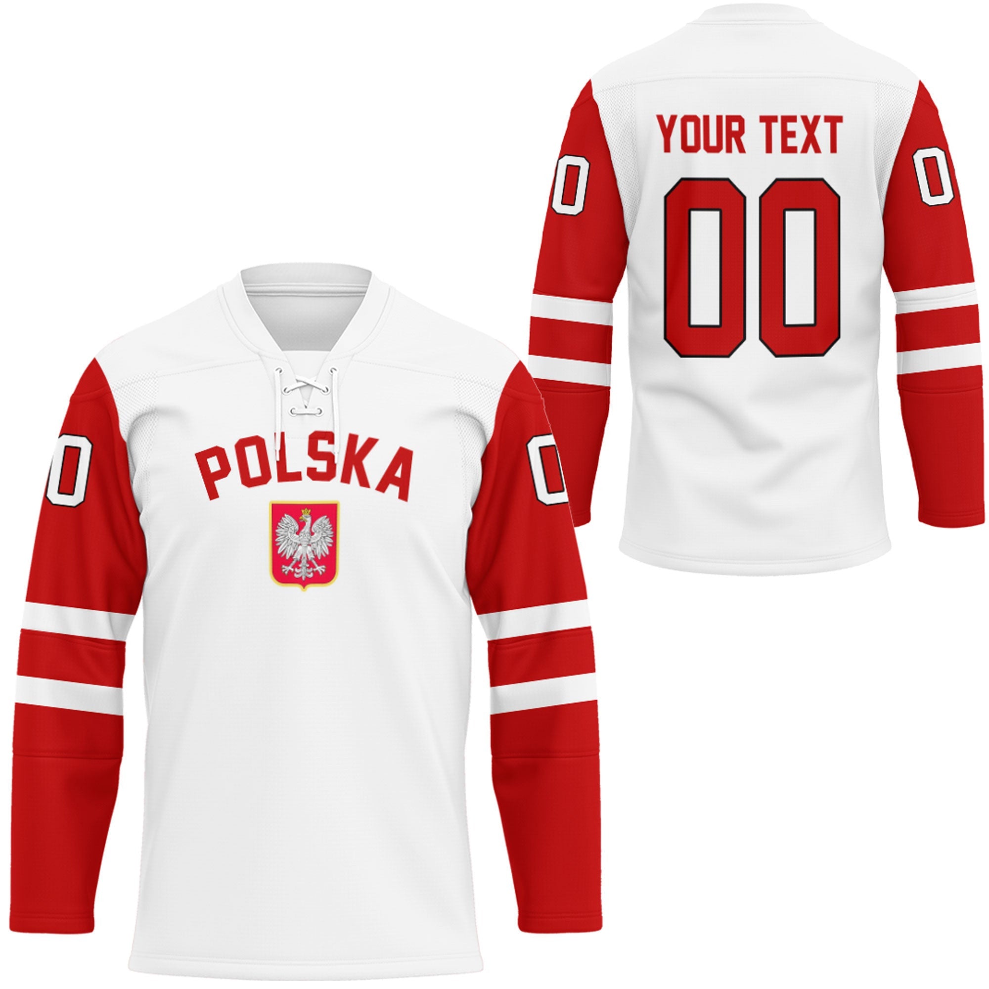 Custom Poland Classic Hockey Jersey Style Hockey Jersey