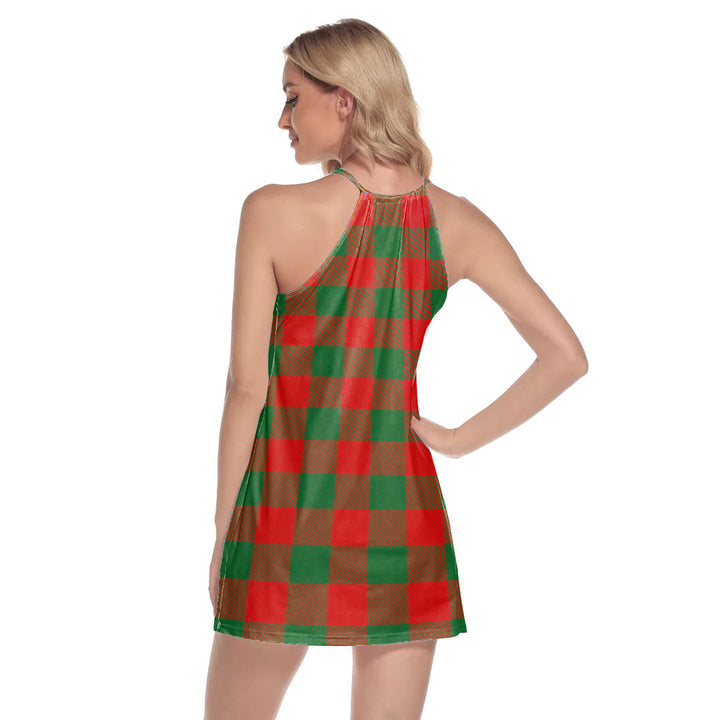 Moncrieffe Tartan Plaid Round Neck Above Knee Dress