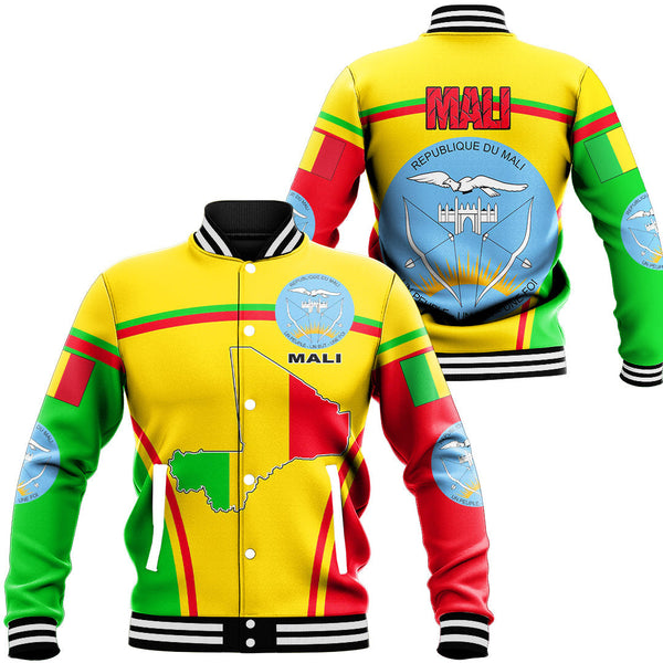 Africa Jacket - Mali Active Flag Baseball Jacket