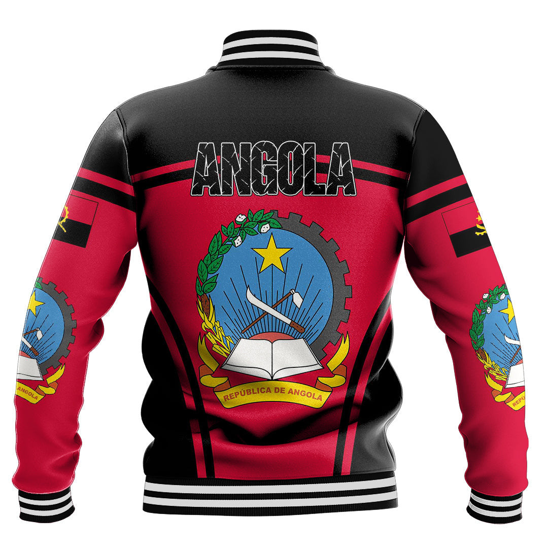 Africa Jacket - Angola Active Flag Baseball Jacket