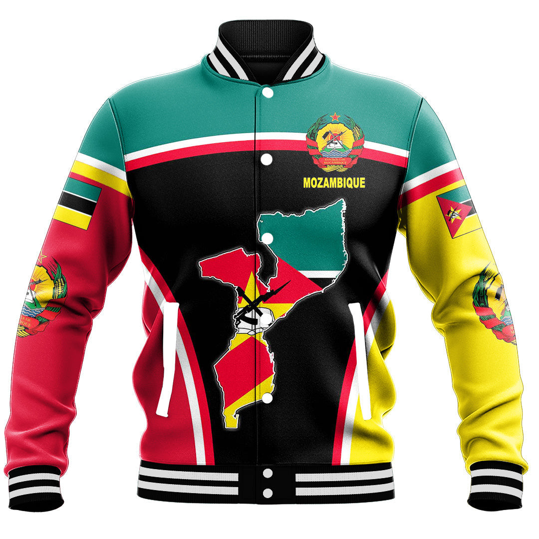 Africa Jacket - Mozambique Active Flag Baseball Jacket