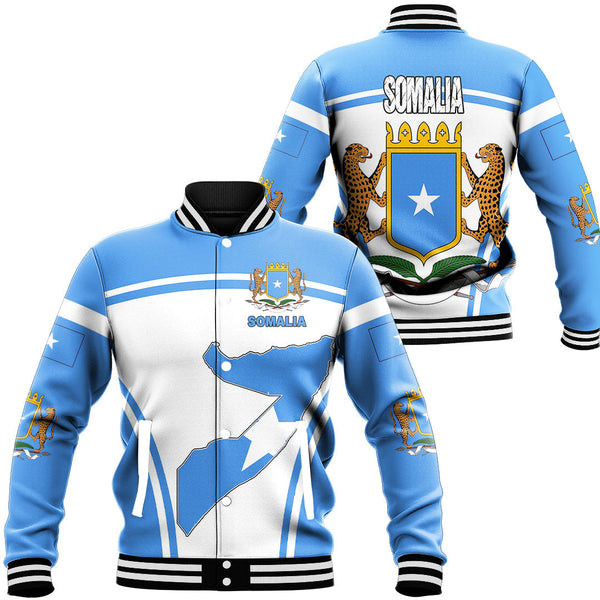 Africa Jacket - Somalia Active Flag Baseball Jacket