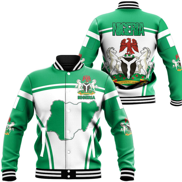 Africa Jacket - Nigeria Active Flag Baseball Jacket