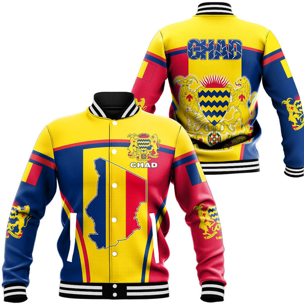 Africa Jacket - Chad Active Flag Baseball Jacket