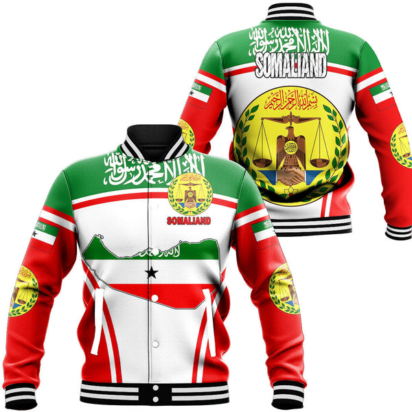 Africa Jacket - Somaliand Active Flag Baseball Jacket