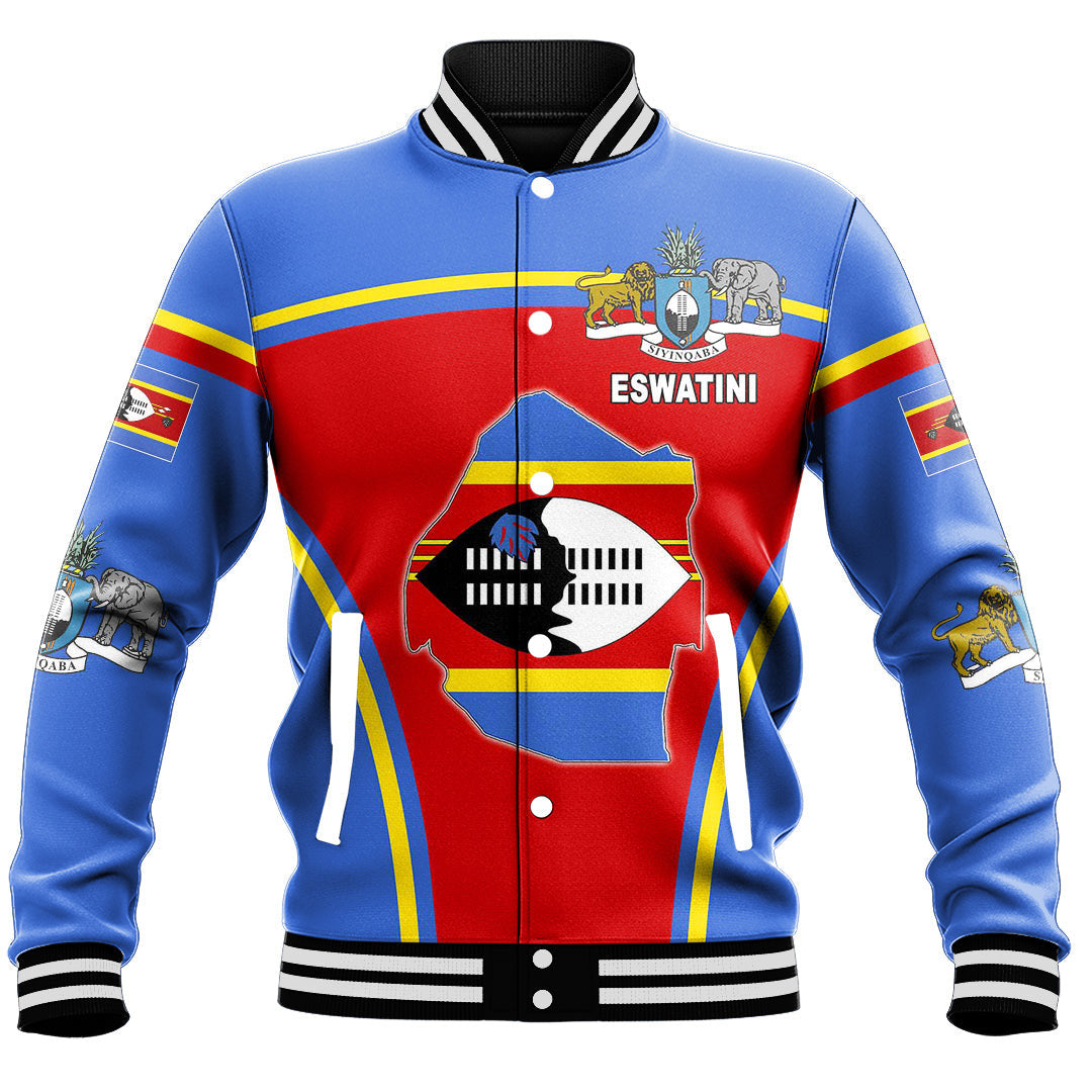 Africa Jacket - Eswatini Active Flag Baseball Jacket