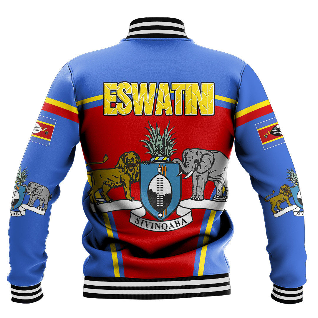 Africa Jacket - Eswatini Active Flag Baseball Jacket