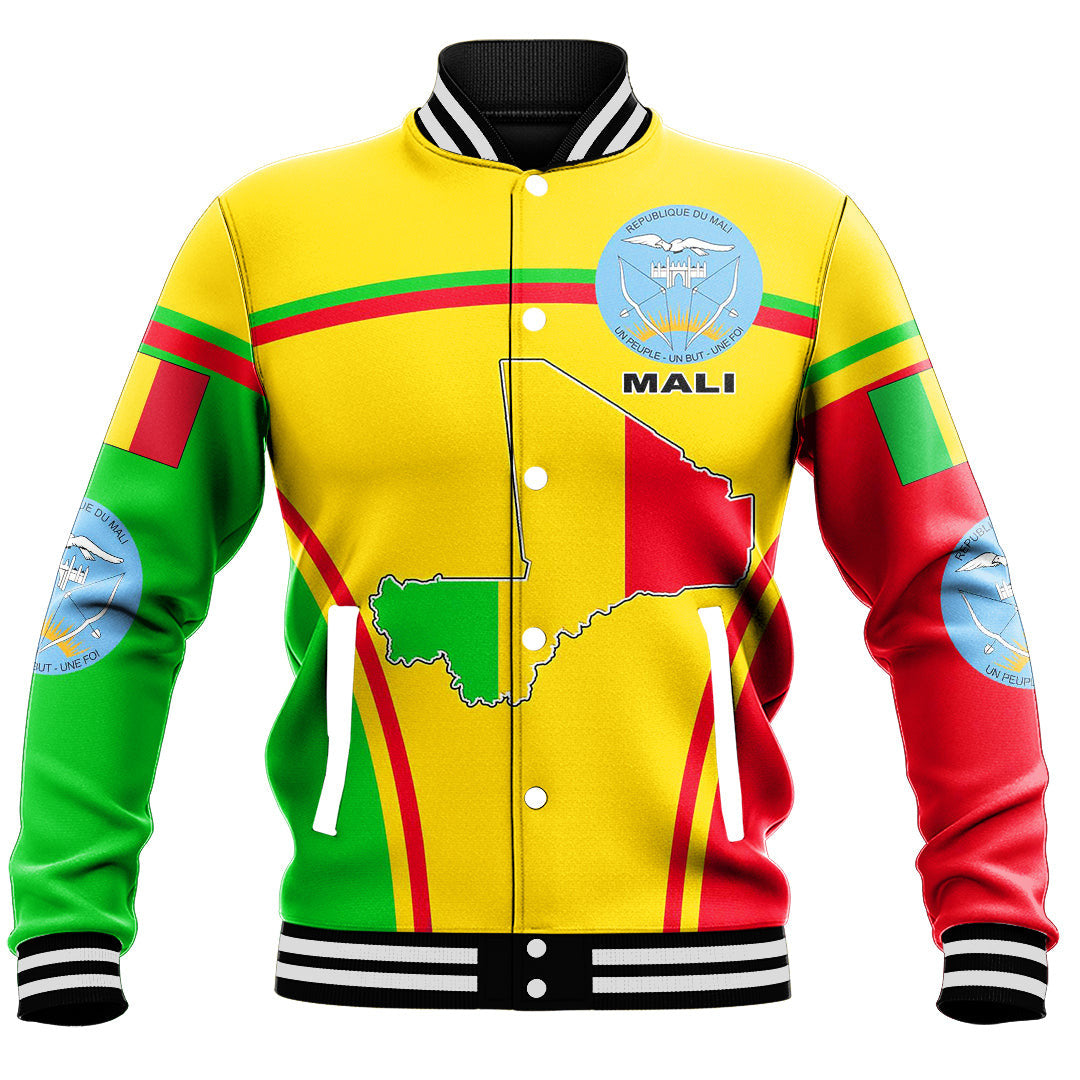 Africa Jacket - Mali Active Flag Baseball Jacket