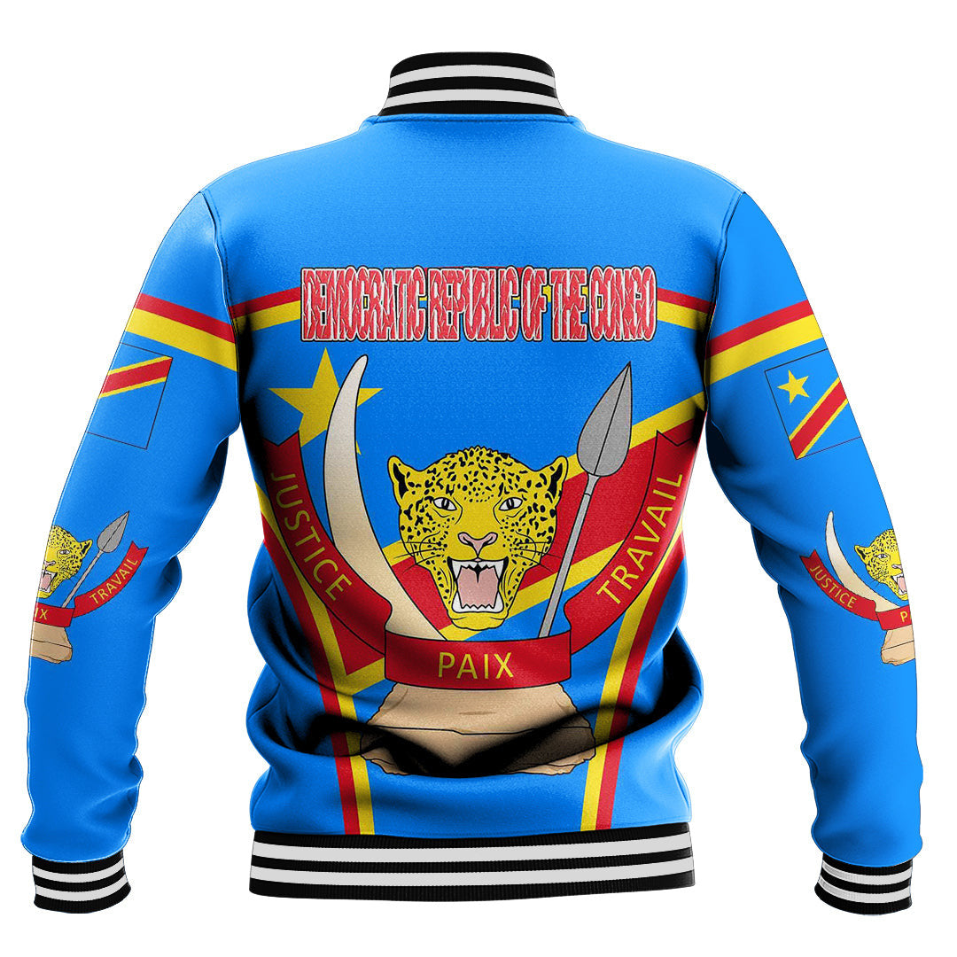 Africa Jacket - Democratic Republic of the Congo Active Flag Baseball Jacket