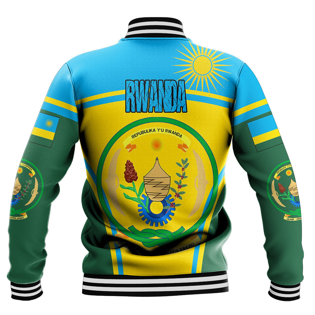 Africa Jacket - Rwanda Active Flag Baseball Jacket