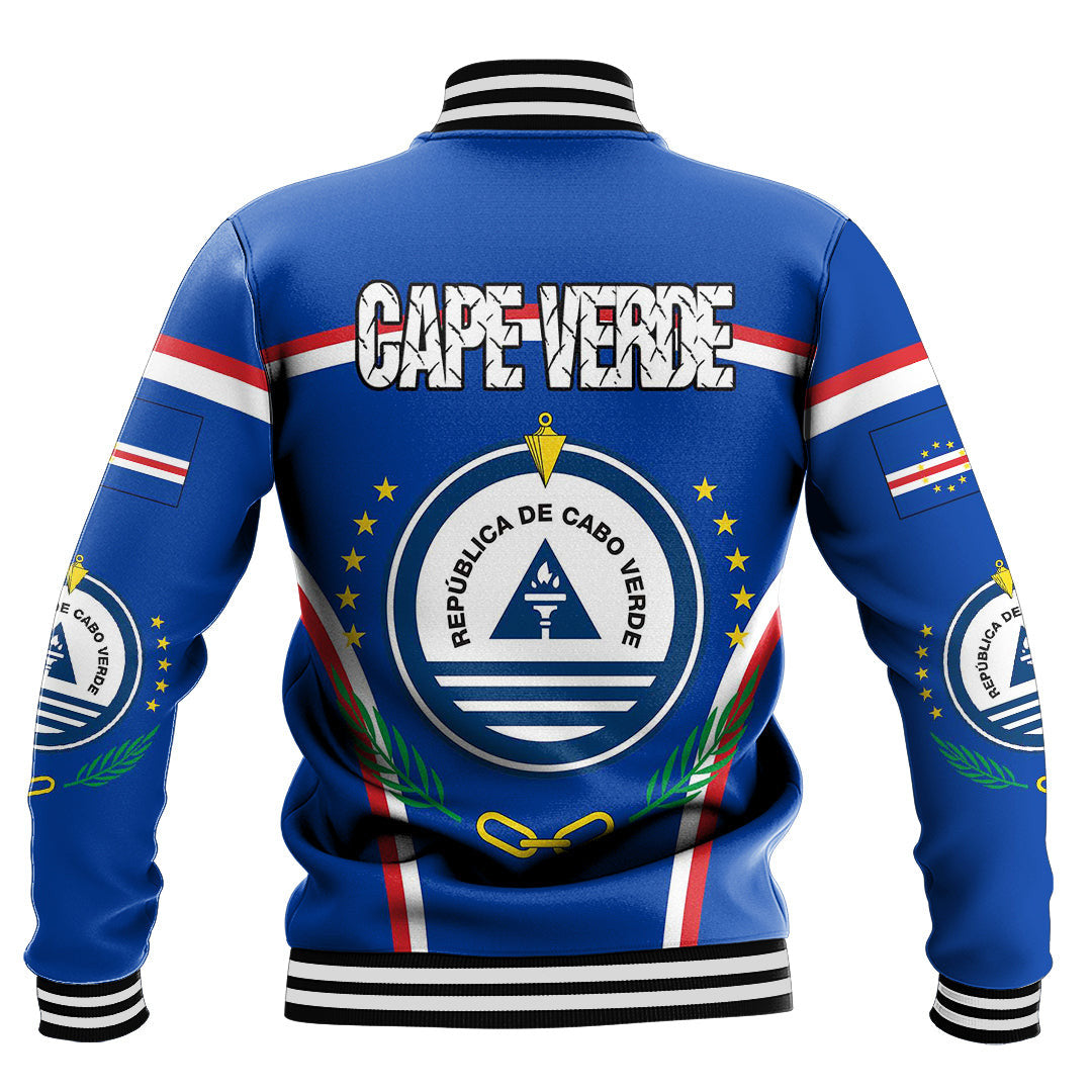 Africa Jacket - Cape Verde Active Flag Baseball Jacket